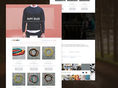 Happy Beads clean fashion flat grid images lifestyle sideproject typography