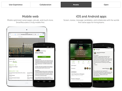 Mobile Section website