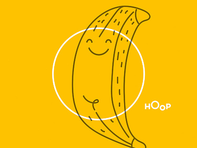 Hoop Wallpaper Friday Banana app banana character circle fruit fun hoop smile wallpaper yellow