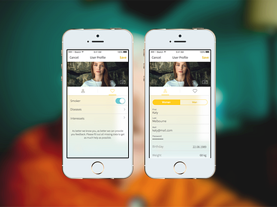 Sceptre Medical App - User Profile app call to actions design ios medical medicine profile sceptre ui user ux