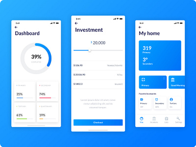 iOS App Design (fintech) app clean design fintech graph mobile ui ux website