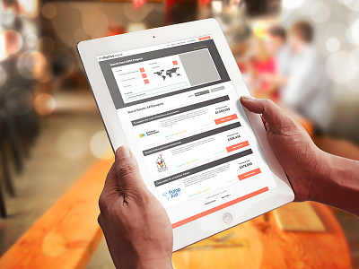 The Big Give Search Directory UI blue and yellow design charity flat handsup homepage photo ui ux web website