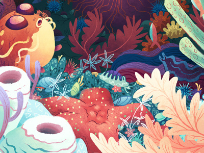 Coral Reef coral coral reef illustration ocean undersea