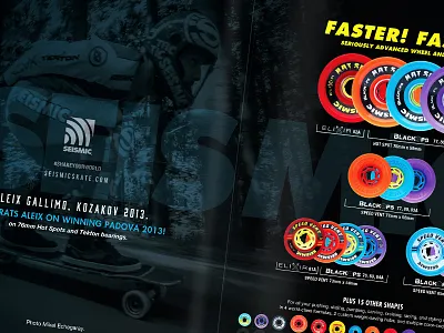 Skateboard Magazine Ad ad concrete waves magazine print seismic skate skate skateboard wheels