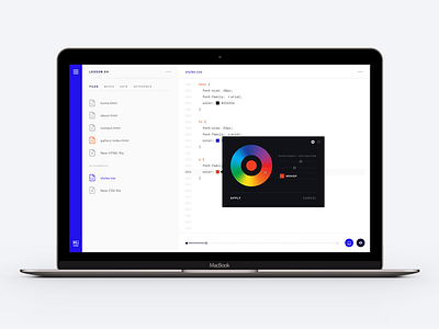 Super Hi code colour html learning picker school ui ux