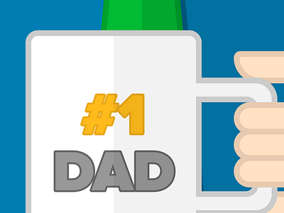 #1 Dad 1 coffee dad father illustration login man pa pops tie vector webpt