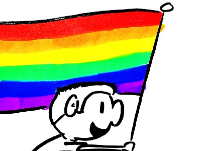 In Support of Equality For All america doodle dribbble exclusive equality flag illustration running usa