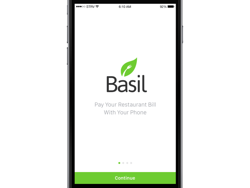 Basil App Walkthrough app walkthrough basil basil app ios intro ios tutorial nesetril payment app paywithbasil restaurant app strv walkthrough walkthrough ios
