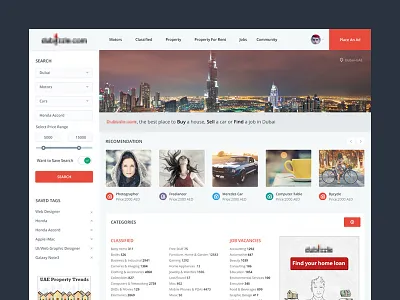 Classified Design ads background classified design dubai navigation orange ui