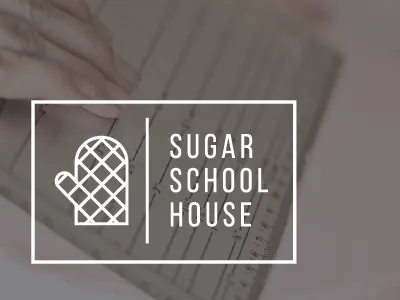 logos mocked up baking cakes clean culinary design education glove logo mitten modern pink typography