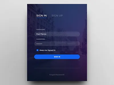 Day 001 - Login Form element flat form in input interface login sign sing up user widget