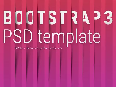 Bootstrap 3 PSD template bootstrap free psd template