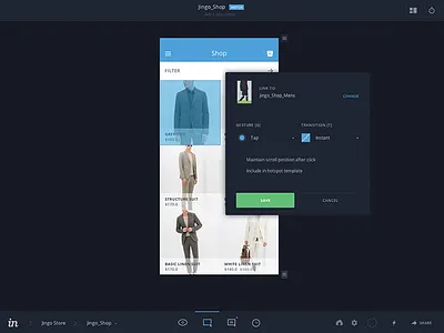 InVision v5 Build Mode app dark flat form gestures invision material mobile prototype ui ux