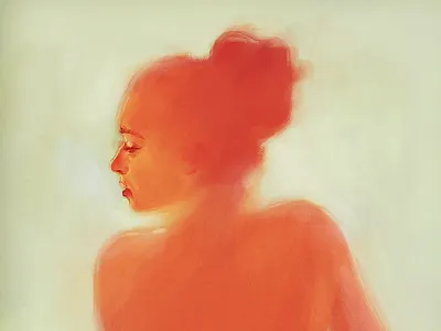 Chair atmosphere chair dirclumsy girl illustration nagy painting peter portrait