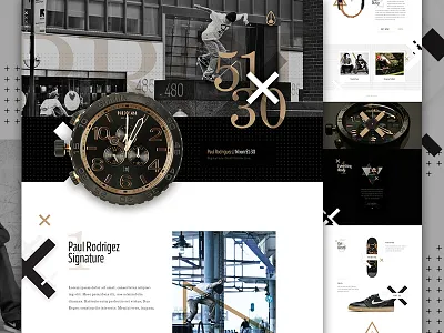Nixon Paul Rodriguez art direction collection creative direction e commerce ecommerce fashion landing nike nixon pattern skateboard watch