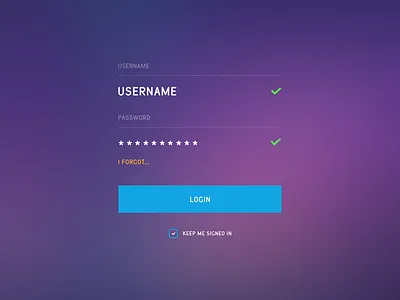 Login form flat interface login module ui user widget