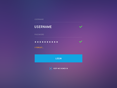 Login form flat interface login module ui user widget