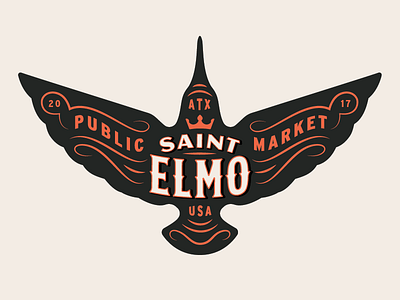 St.E austin color design hummingbird icon logo texas