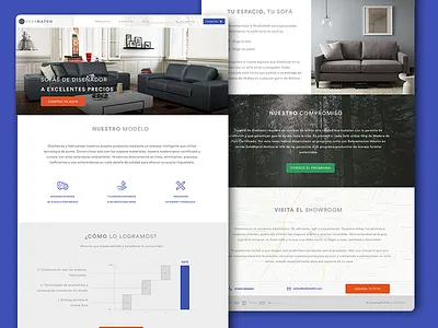 SofaMatch Landing landing page sofa ui web webdesign