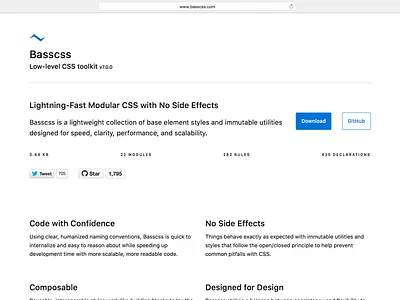 Basscss v7 atomic basscss css oocss react web