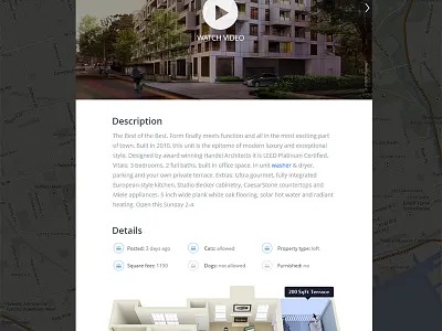Property Page map modal property real estate
