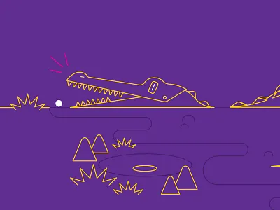 Hole 1 - The Angry Alligator alligator golf graphics illustration miniputt motion obstacle course toronto