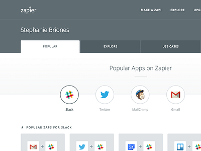 New Dashboard dashboard tabs ui zapier