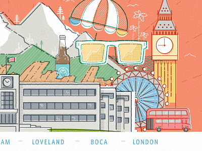 Location Location Location beer boca colorado illustration london mountains new york city san francisco