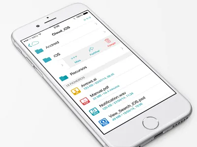 MEO Cloud - Swipe Options app cloud download files ios ipad iphone meo mobile swipe ui upload