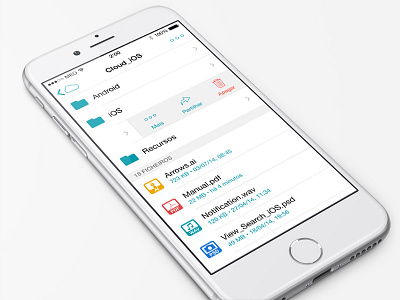 MEO Cloud - Swipe Options app cloud download files ios ipad iphone meo mobile swipe ui upload