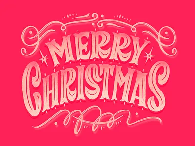 Merry Christmas! - 2022 adobe photoshop christmas festive handdrawn holiday illustration lettering merry christmas procreate texture typography vintage