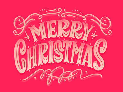 Merry Christmas! - 2022 adobe photoshop christmas festive handdrawn holiday illustration lettering merry christmas procreate texture typography vintage