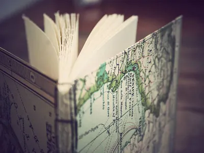 Japanese stab bound travel journal binding book book arts book bind italy japanese stab journal map needle paper thread venice