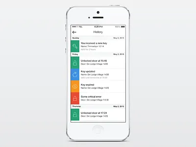 history/events idea events history ios list