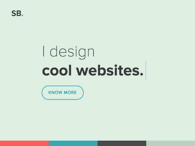 New portfolio animation blue clean design flat portfolio profile smooth ui web