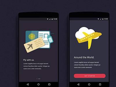 Boarding Screens boarding design material designs screens ui