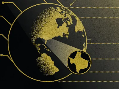 WIP Poster for AIGA Under the Radar clear eyes full hearts earth poster texas texture