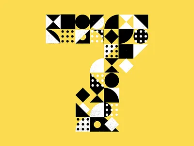 7 geometric number pattern texture