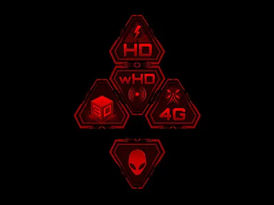 Alienware Ultimate Gaming Pyramid Branding aliens alienware branding computers future icons interface tech
