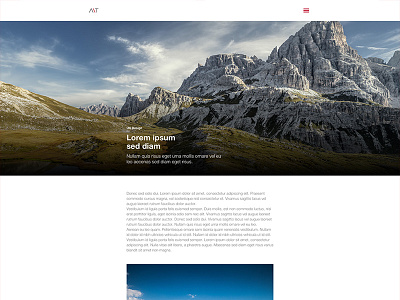 A\T Restyling Web Site - (WIP) agency article blog layout medium portfolio red ui designer user interface visual design visual designer web site