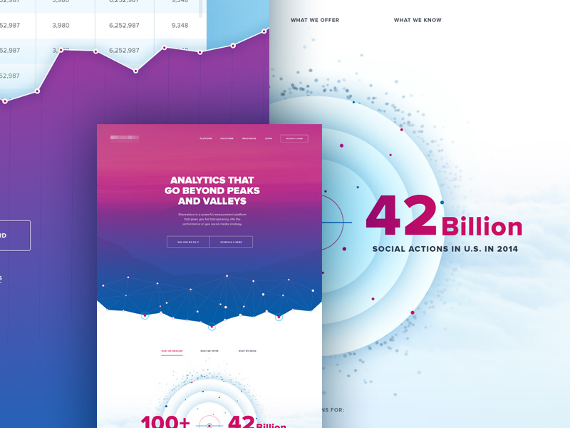 Example of Analytics Landing Page