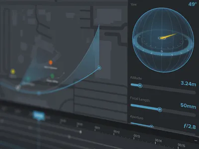 Camera Drone Control drone interface timeline ui ux video