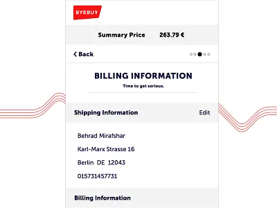 Checkout process byebuy checkout checkout process interface design minimal mobile typography ui ux