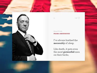 Frank's quote author frank house of cards interface quote ui underwood widget