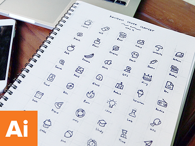 Random Stuff Iconset Vol 2 ai free freebie icons iconset illustrator line psd random
