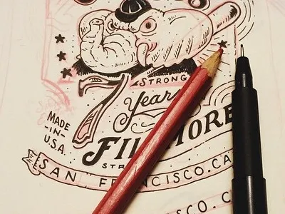 The BKC brooklyn circus character design free hand illustration layout lettering sf sketch