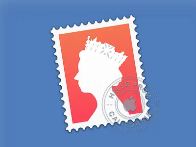 OS X Mail Icon (UK redesign) apple crown mac mail os os x post queen stamp yosemite
