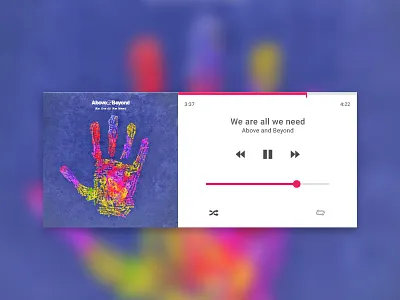 Music Player - Above and Beyond artist clean flat minimal music player playlist playoff rebound ui widget