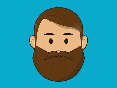 Avatar avatar awesome beard cartoon character face flat hair head illustration illustrator mustache
