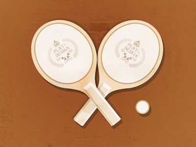 TT design game illustration pingpong play studio table tan texture